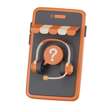 Online Customer Support with Headphones and Microphone Icon. 3D render png