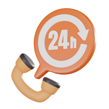 Customer service call center of 24 hour helpline. 3D render png