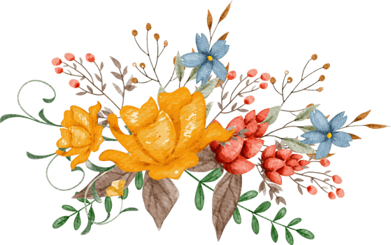 Watercolor Flower Arrangement png
