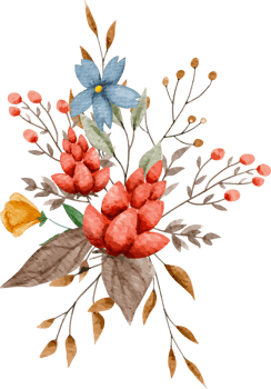 Watercolor Flower Arrangement png