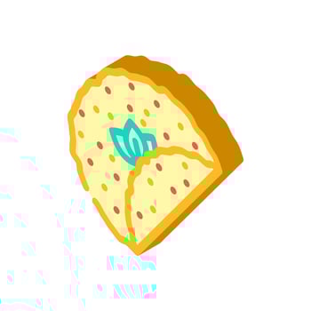 lahmacun tur turkish cuisinekish isometric icon vector illustration
