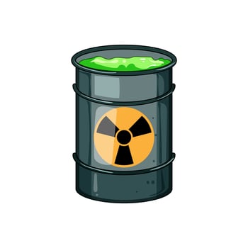 container hazard chemical waste cartoon vector illustration