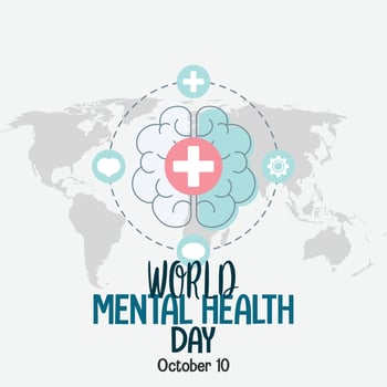 World Mental Health Day. Vector Illustration design. 10 October