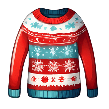 AI generated Winter sweater for christmas. png