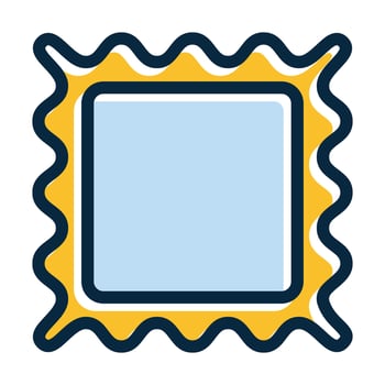 Picture Frame Vector Thick Line Filled Dark Colors