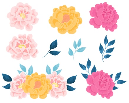 Vintage Rose Hand Drawn Flower vector