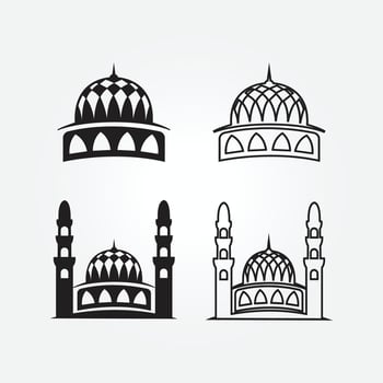 mosque logo, muslim logo vector illustration design graphic , vintage logo