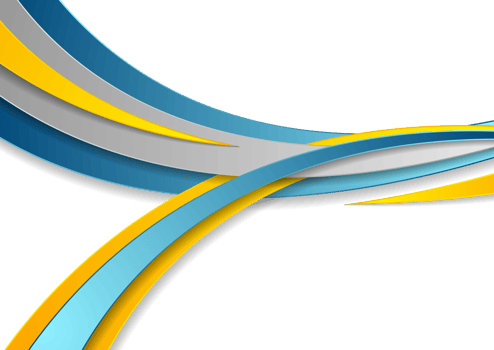 Blue and yellow abstract corporate waves background png