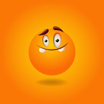 Cheerful, satisfied, smiling, happy, laughing Smile or Emoji. Emotions. Design element for advertising, posters, prints for clothing, banners, covers, children's products, websites, social networks vector