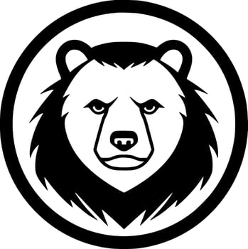 Bear - Minimalist and Flat Logo - Vector illustration