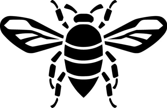 Bee, Minimalist and Simple Silhouette - Vector illustration
