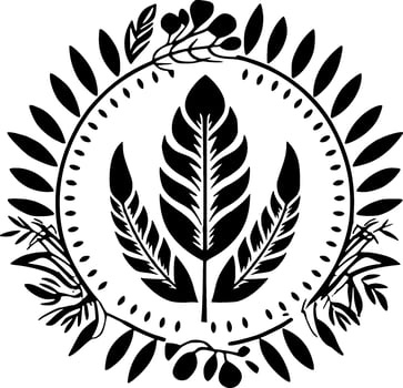 Boho, Black and White Vector illustration