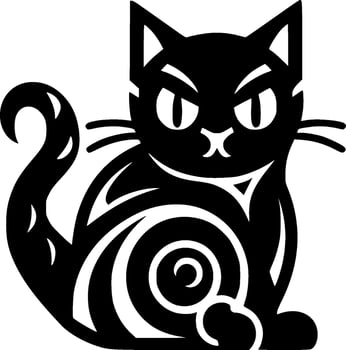 Cat - Minimalist and Flat Logo - Vector illustration