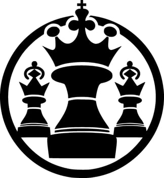 Chess, Minimalist and Simple Silhouette - Vector illustration