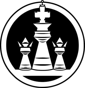Chess - Minimalist and Flat Logo - Vector illustration