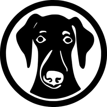Dog - Black and White Isolated Icon - Vector illustration