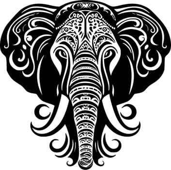 Elephant, Minimalist and Simple Silhouette - Vector illustration