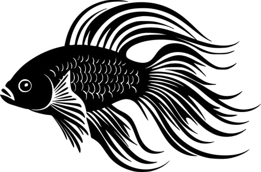 Fish, Minimalist and Simple Silhouette - Vector illustration