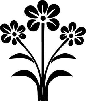 Flower, Minimalist and Simple Silhouette - Vector illustration