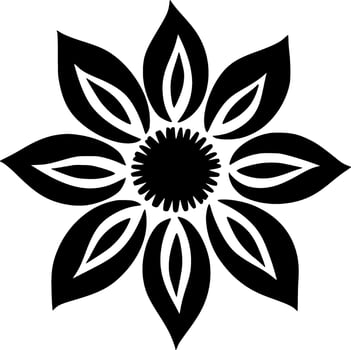 Flower, Minimalist and Simple Silhouette - Vector illustration
