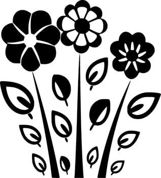 Flowers - Minimalist and Flat Logo - Vector illustration