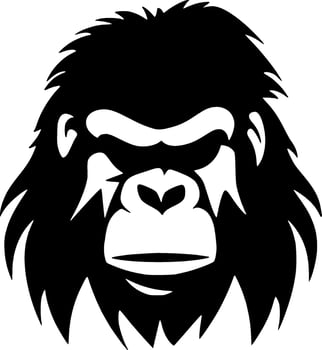 Gorilla - Minimalist and Flat Logo - Vector illustration
