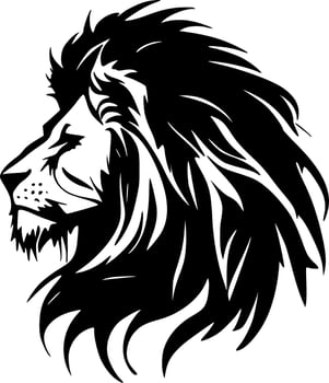 Lion, Minimalist and Simple Silhouette - Vector illustration