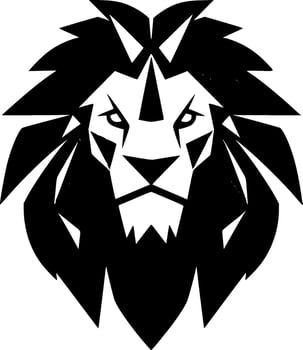 Lion - Minimalist and Flat Logo - Vector illustration