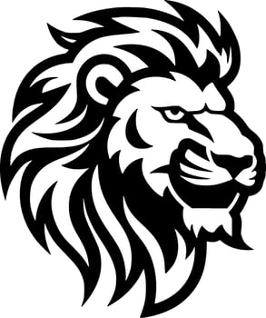 Lion - Minimalist and Flat Logo - Vector illustration