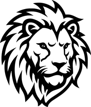 Lion - Minimalist and Flat Logo - Vector illustration