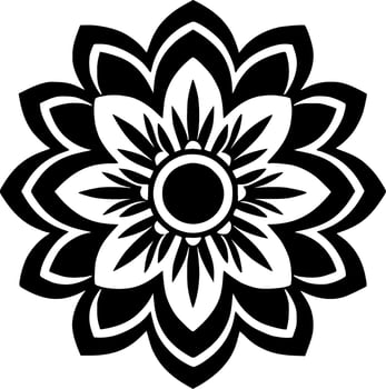 Mandala, Minimalist and Simple Silhouette - Vector illustration