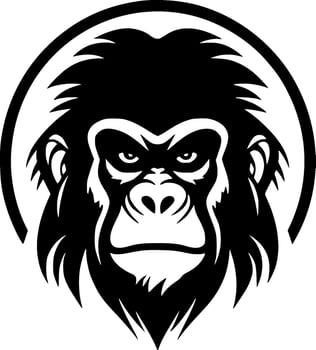 Monkey - Minimalist and Flat Logo - Vector illustration