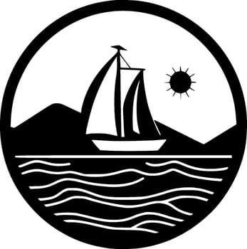 Nautical, Minimalist and Simple Silhouette - Vector illustration