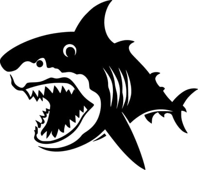 Shark - Minimalist and Flat Logo - Vector illustration