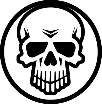 Skeleton - Black and White Isolated Icon - Vector illustration