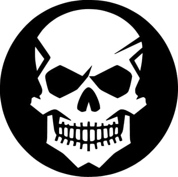 Skull - Minimalist and Flat Logo - Vector illustration