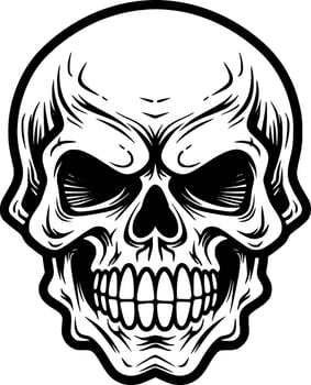Skull, Minimalist and Simple Silhouette - Vector illustration