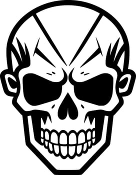 Skull - Minimalist and Flat Logo - Vector illustration