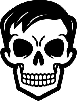 Skull, Minimalist and Simple Silhouette - Vector illustration