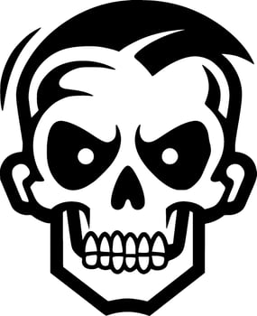 Skull - Minimalist and Flat Logo - Vector illustration