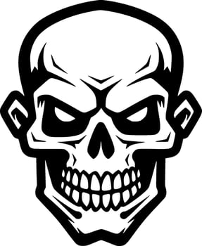 Skull, Minimalist and Simple Silhouette - Vector illustration