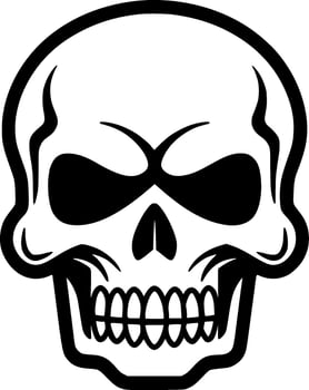 Skull, Minimalist and Simple Silhouette - Vector illustration