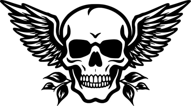 Skull, Minimalist and Simple Silhouette - Vector illustration