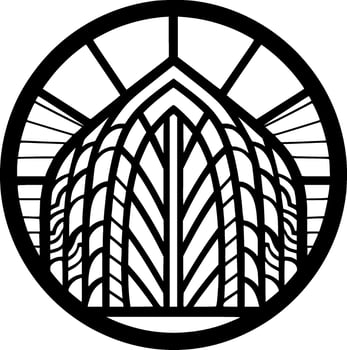 Stained Glass, Minimalist and Simple Silhouette - Vector illustration