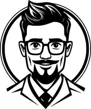 Teacher - Minimalist and Flat Logo - Vector illustration