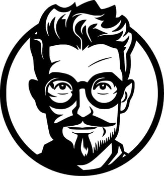 Teacher - Minimalist and Flat Logo - Vector illustration