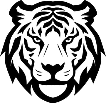 Tiger, Minimalist and Simple Silhouette - Vector illustration