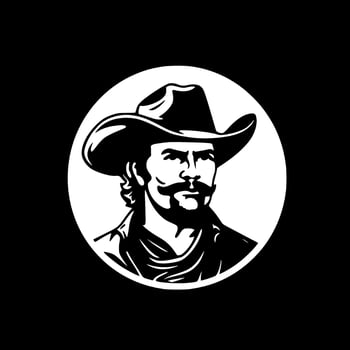 Western, Minimalist and Simple Silhouette - Vector illustration