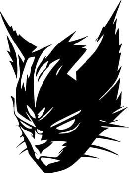 Wildcat - Black and White Isolated Icon - Vector illustration