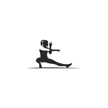 Women Physical Fitness Exercise Silhouette vector